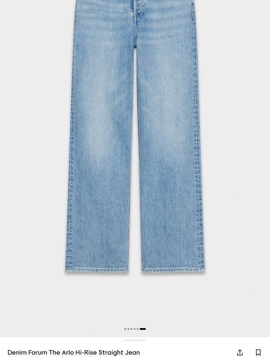 Denim Forum Denim - Denim Forum Arlo High-Rise Straight Jeans - Light Blue Wash